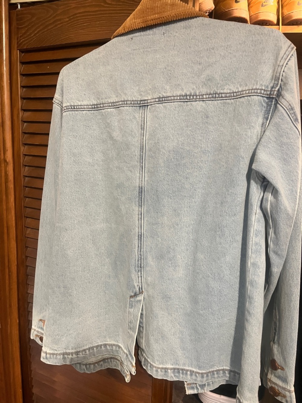 Blank NYC Light Indigo Denim barn Jacket with Button Front XS Anthropologie NWOT - Picture 7 of 9